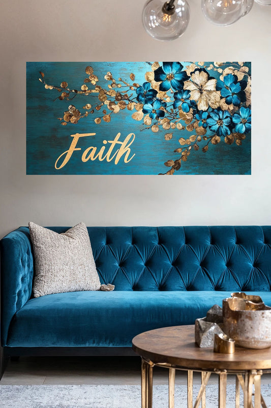 Rustic Bloom Harmony Canvas – Nature-Inspired Wall Art for Boho Bedrooms