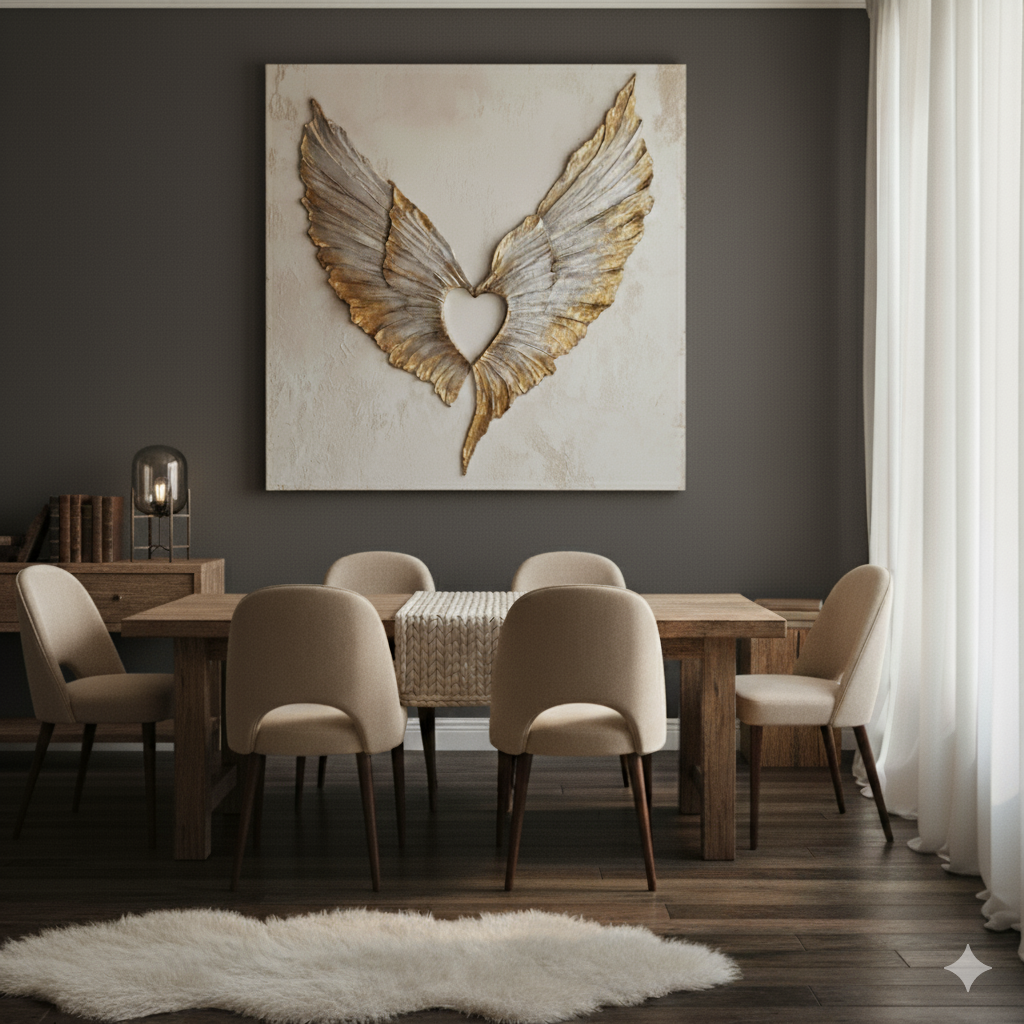 Wings of Love V7 – Angel Wings Wall Art for a Serene & Elegant Home