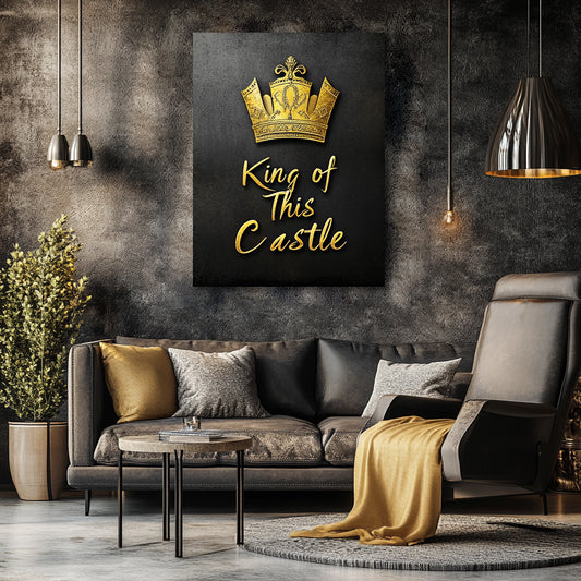 King of This Castle – Bold Crown Canvas Wall Art for Men’s Space or Father’s Gift