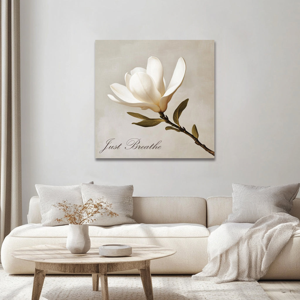 Magnolia Whisper – Elegant Floral Wall Art for Serene Living Spaces