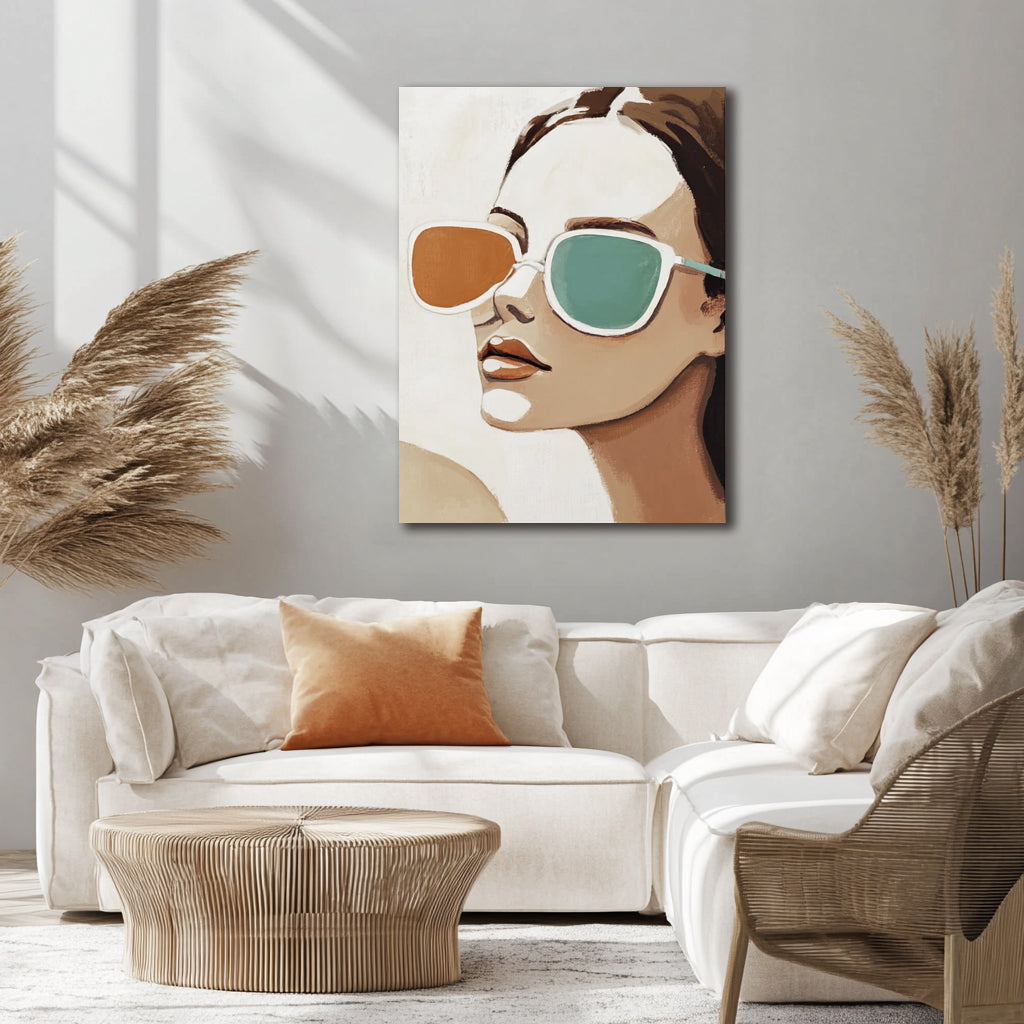 Summer Muse – Modern Fashion Portrait Canvas Wall Art