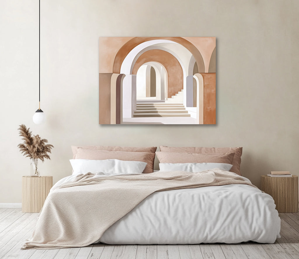 Terracotta Arches – Modern Mediterranean Canvas Wall Art