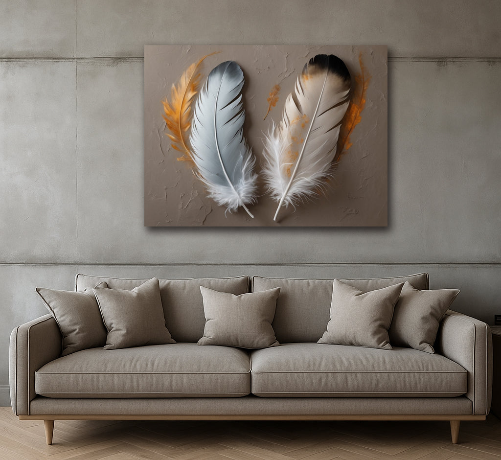 Whispers of Autumn Feather V2 - Canvas Print (Flat Non-Textured)