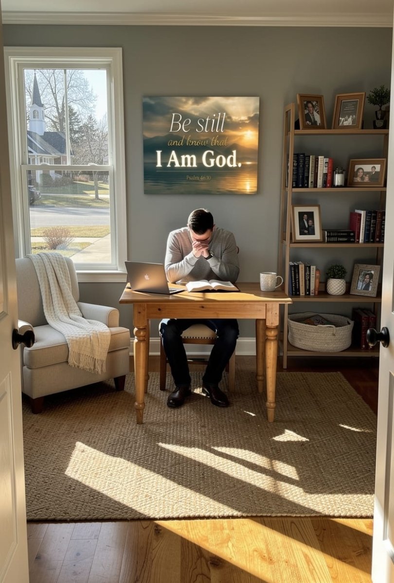Be Still and Know That I Am God Wall Art – Psalm 46:10 Christian Canvas Print, Faith and Peace Scripture Wall Decor - Sense for Decor