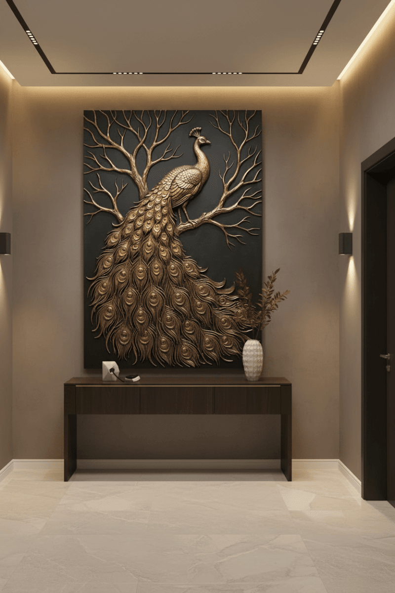Black and Gold Wild Animals Wall Art – Luxury Canvas Wall Decor (Flat or 3D Hand - Embellished Finish) - Sense for Decor