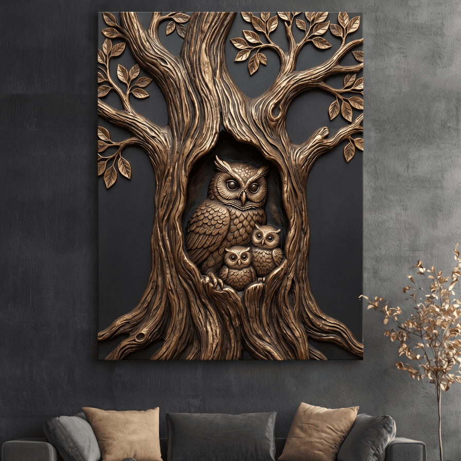 Black and Gold Wild Animals Wall Art – Luxury Canvas Wall Decor (Flat or 3D Hand - Embellished Finish) - Sense for Decor
