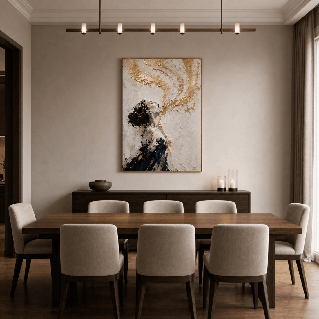 Golden Exhale – Premium Framed Canvas Wall Art - Sense for Decor