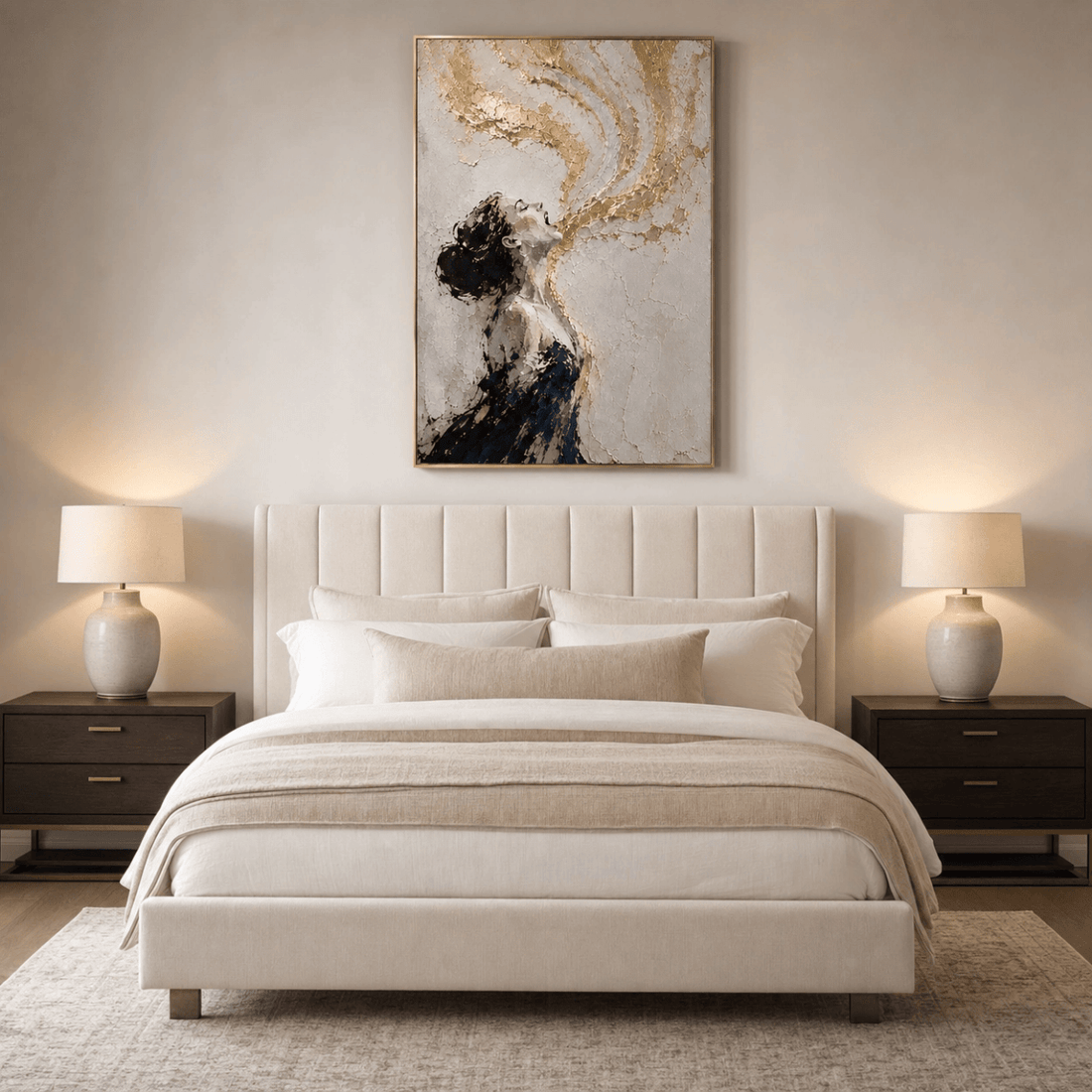 Golden Exhale – Premium Framed Canvas Wall Art - Sense for Decor