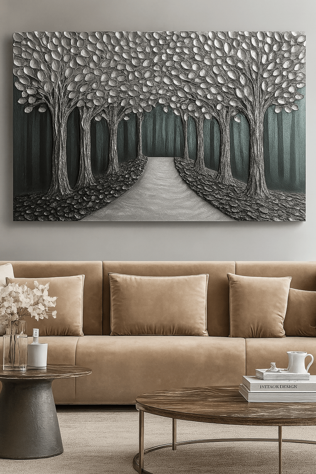Golden Forest Path Wall Art Canvas - Sense for Decor