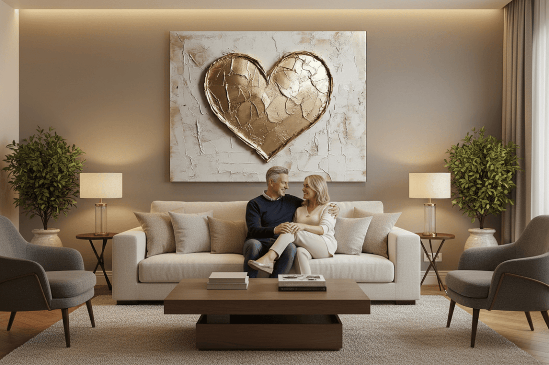 Home Wall Art: Golden Heart - Sense for Decor