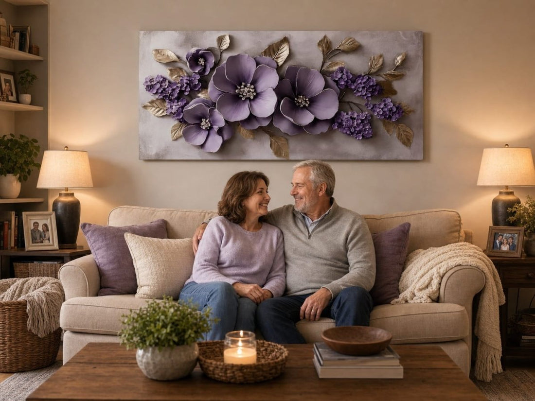 Modern Blossom Wall Art – Oversized Flower Canvas for Bedroom and Living Room Decor - Sense for Decor