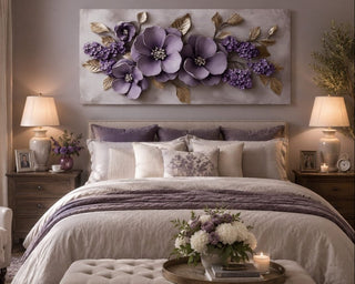 Modern Blossom Wall Art – Oversized Flower Canvas for Bedroom and Living Room Decor - Sense for Decor