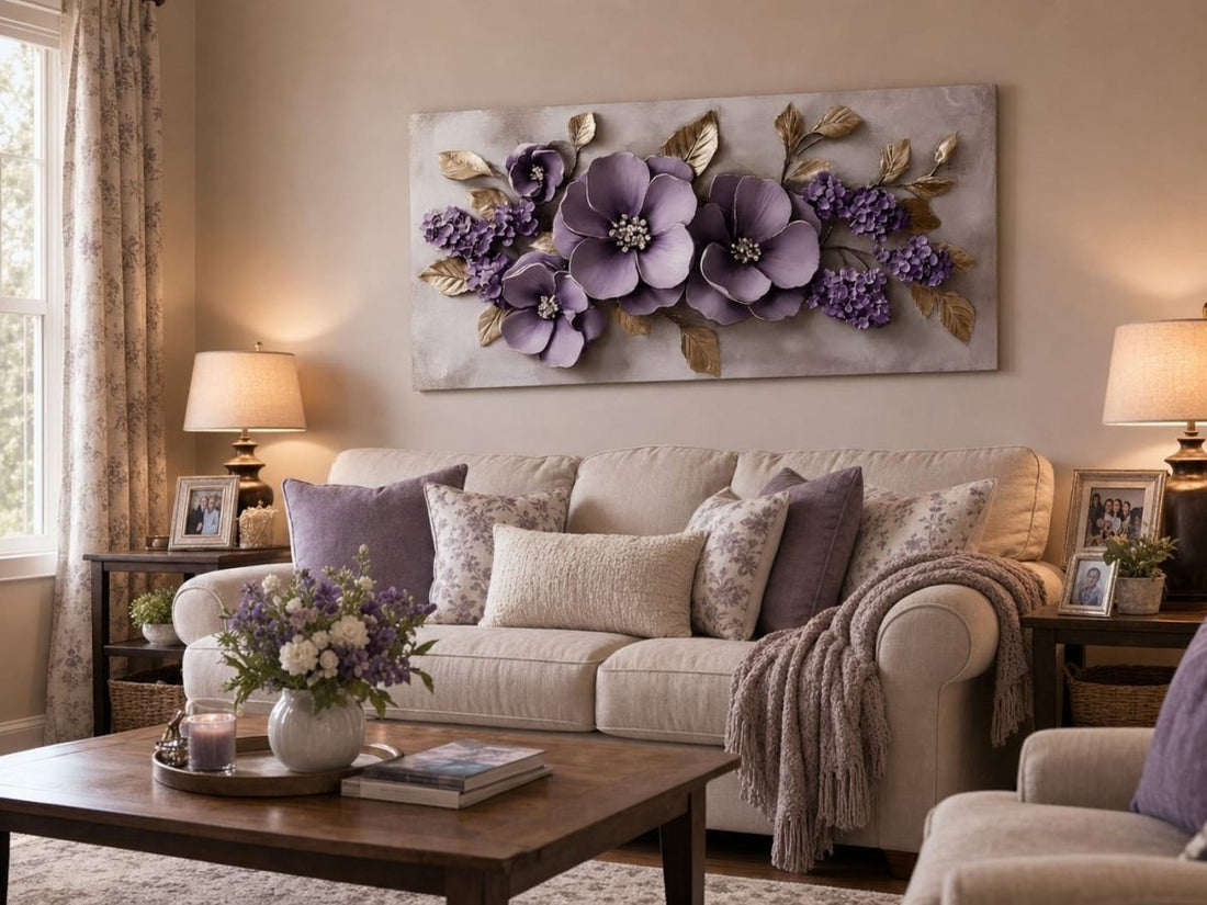 Modern Blossom Wall Art – Oversized Flower Canvas for Bedroom and Living Room Decor - Sense for Decor