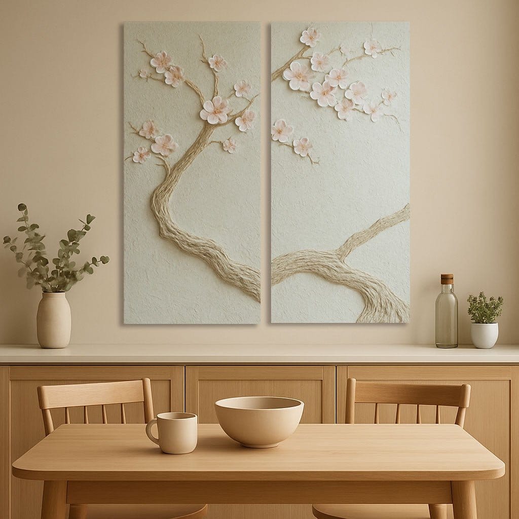 Whispering Branches Rose | Blush Pink Floral Wall Art for Bedroom & Living Room - Sense for Decor