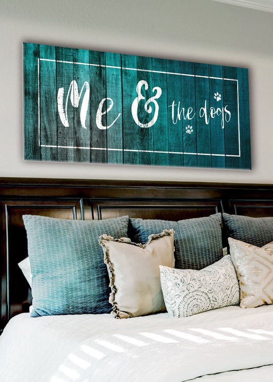 Pet Wall Art: Me & The Dogs (Wood Frame Ready To Hang) Singular Version Available!