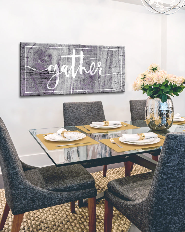 Kitchen Wall Art: Gather Wall Art (Wood Frame Ready To Hang)