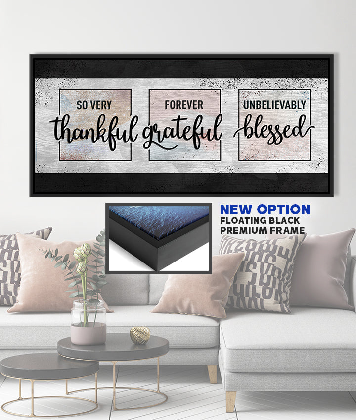 Christian Wall Art: So Very Thankful Forever Grateful Unbelievably Blessed