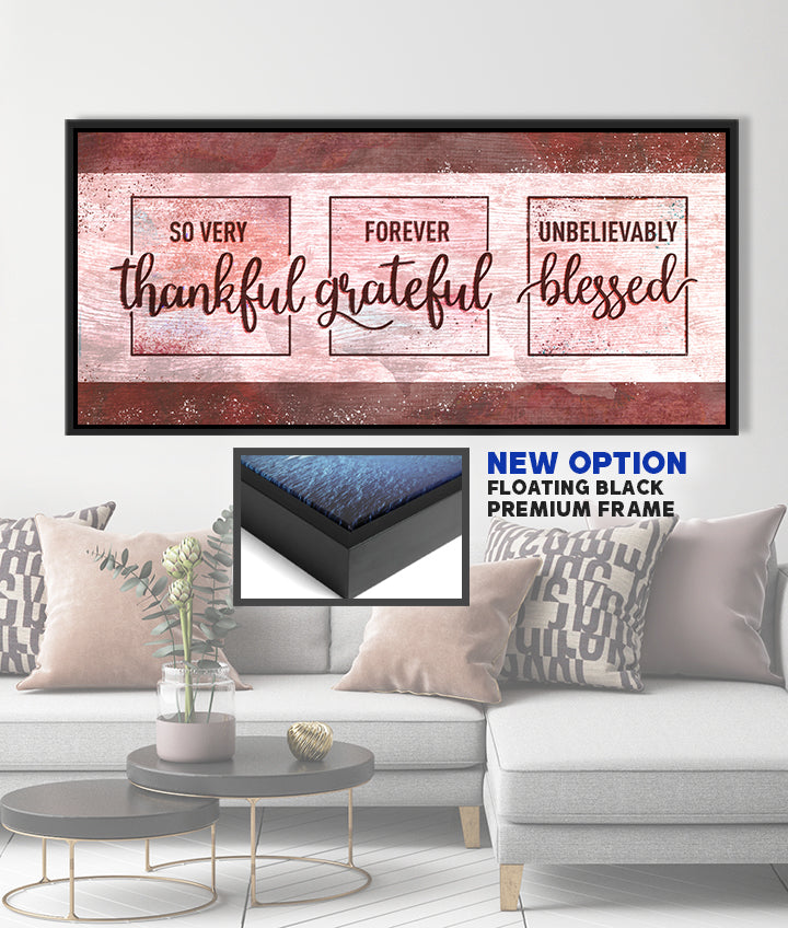 Christian Wall Art: So Very Thankful Forever Grateful Unbelievably Blessed