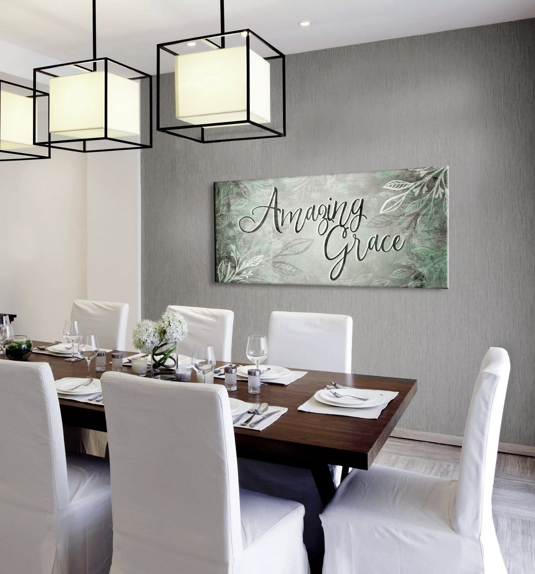 Christian Wall Art: Amazing Grace V3 (Wood Frame Ready To Hang) - Sense for Decor