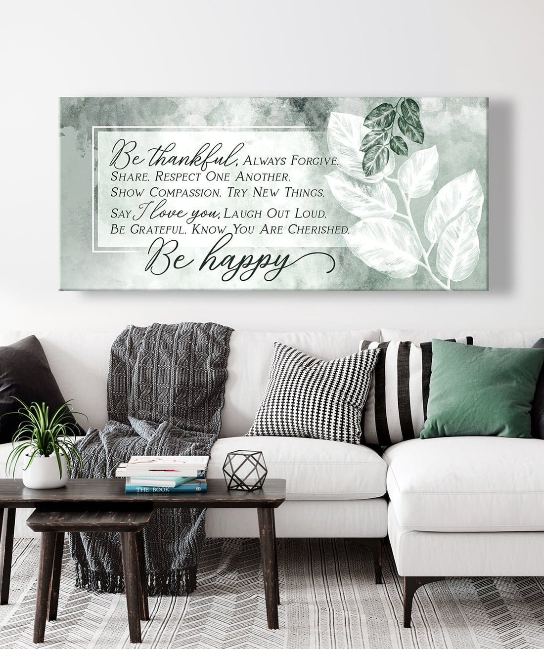 Christian Wall Art: Be Thankful Always Forgive (Wood Frame Ready To Hang) - Sense for Decor