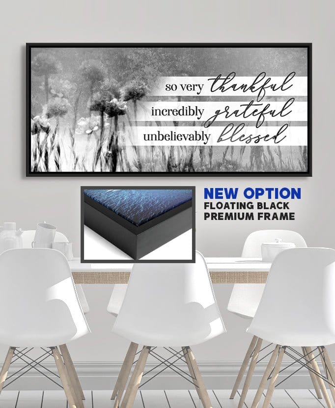 Christian Wall Art: So Very Thankful V21 (Wood Frame Ready To Hang) - Sense for Decor