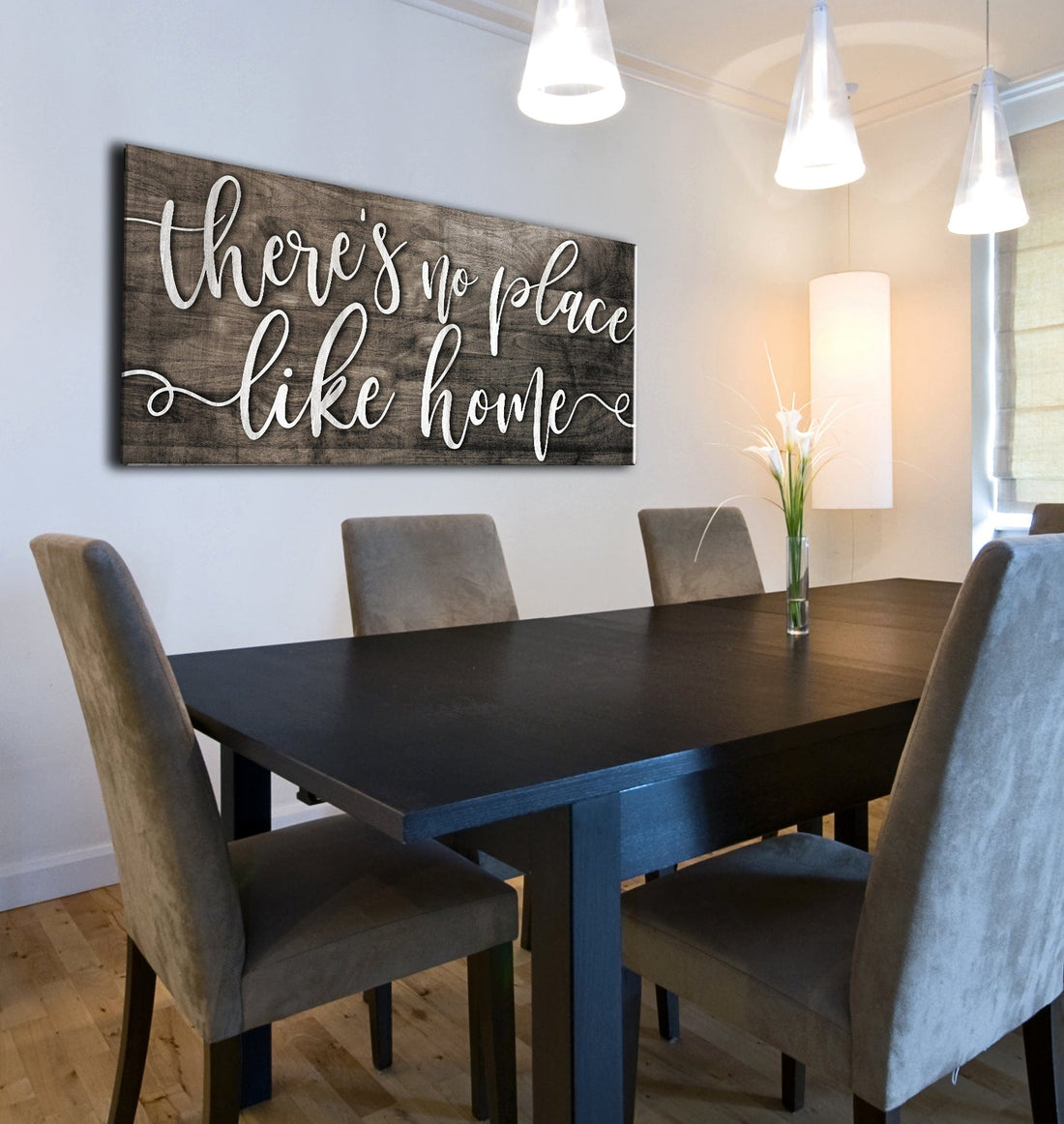 Home Wall Art: There's No Place Like Home V2 (Wood Frame Ready To Hang) - Sense for Decor
