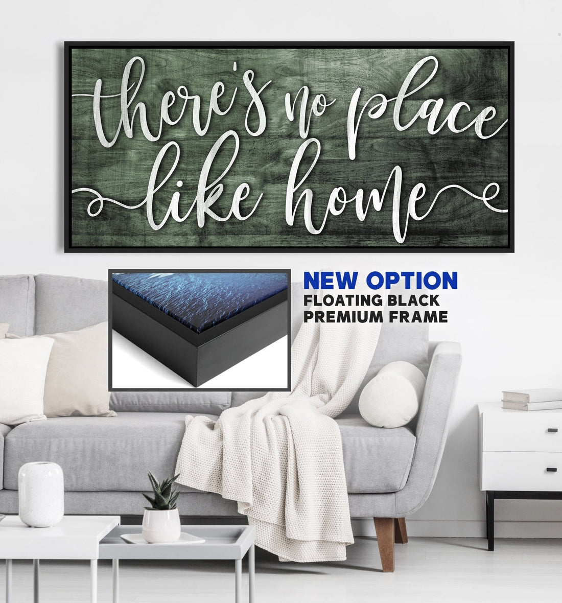 Home Wall Art: There's No Place Like Home V2 (Wood Frame Ready To Hang) - Sense for Decor