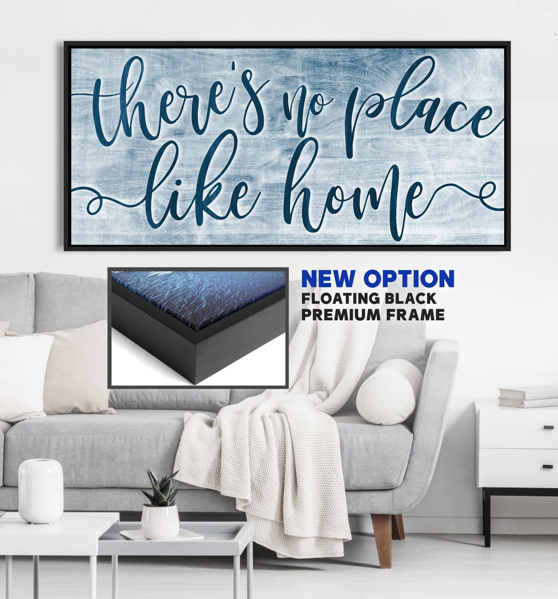 Home Wall Art: There's No Place Like Home V2 (Wood Frame Ready To Hang) - Sense for Decor