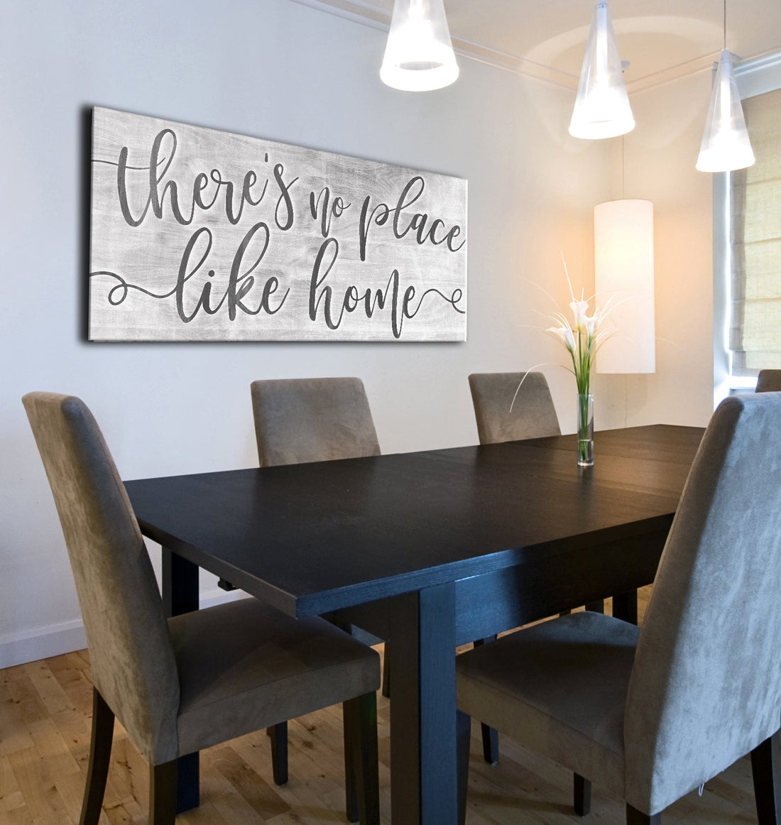 Home Wall Art: There's No Place Like Home V2 (Wood Frame Ready To Hang) - Sense for Decor
