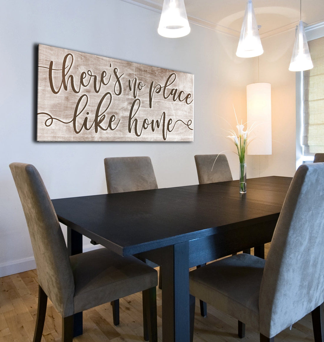 Home Wall Art: There's No Place Like Home V2 (Wood Frame Ready To Hang) - Sense for Decor