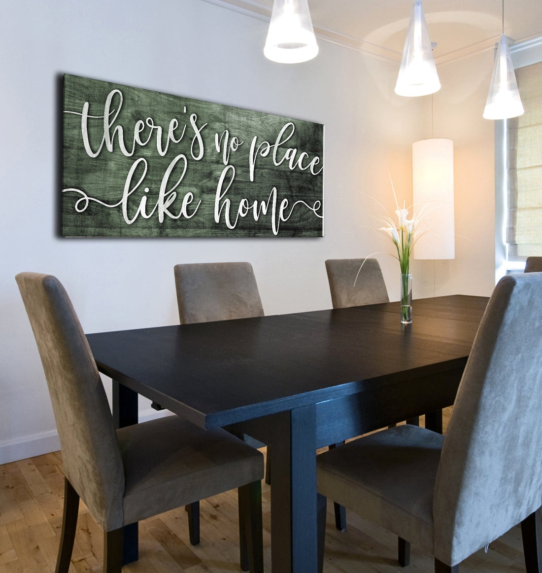 Home Wall Art: There's No Place Like Home V2 (Wood Frame Ready To Hang) - Sense for Decor