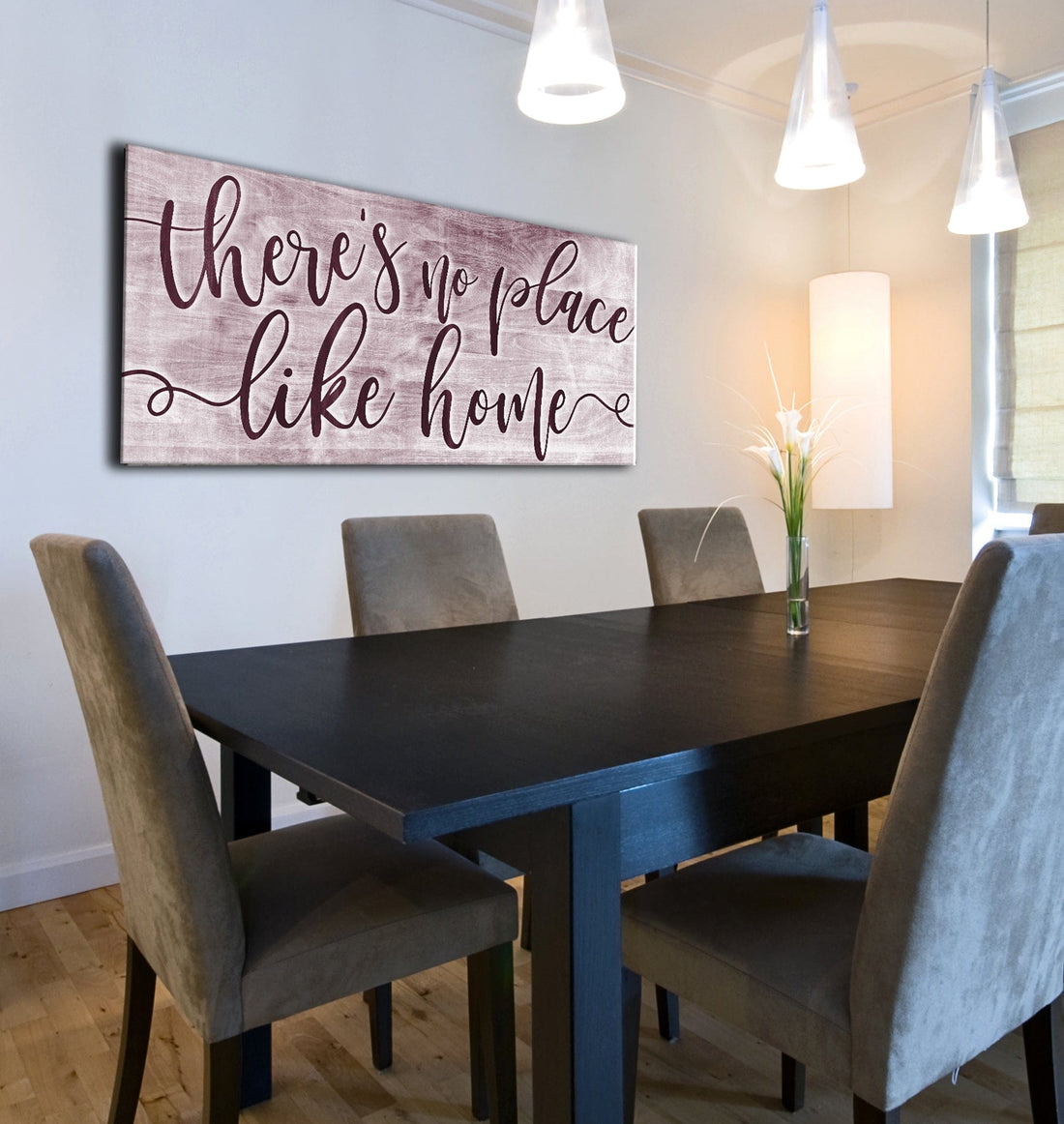 Home Wall Art: There's No Place Like Home V2 (Wood Frame Ready To Hang) - Sense for Decor