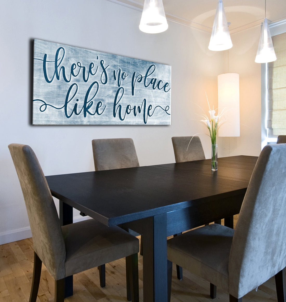 Home Wall Art: There's No Place Like Home V2 (Wood Frame Ready To Hang) - Sense for Decor