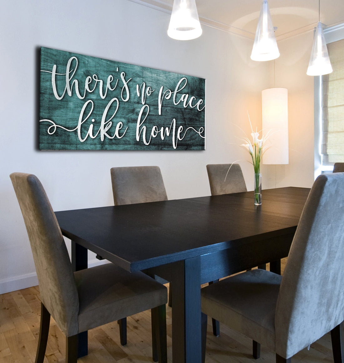 Home Wall Art: There's No Place Like Home V2 (Wood Frame Ready To Hang) - Sense for Decor