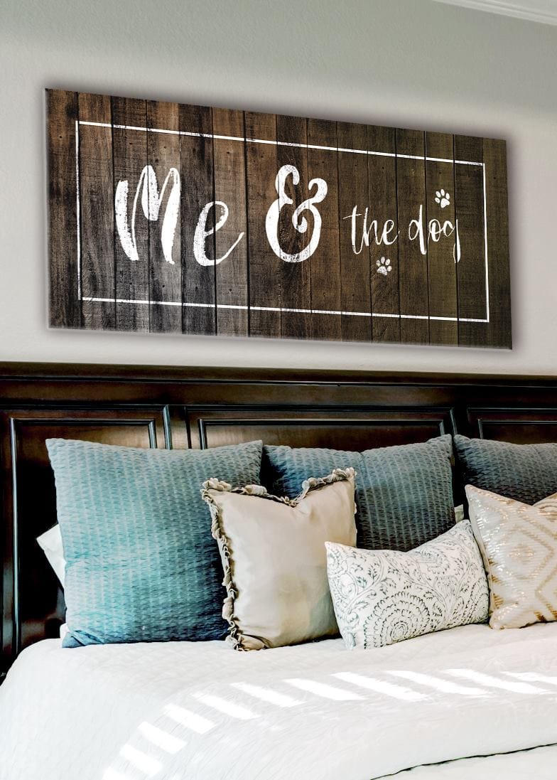Pet Wall Art: Me & The Dog (Singular Version) (Wood Frame Ready To Hang) - Sense for Decor