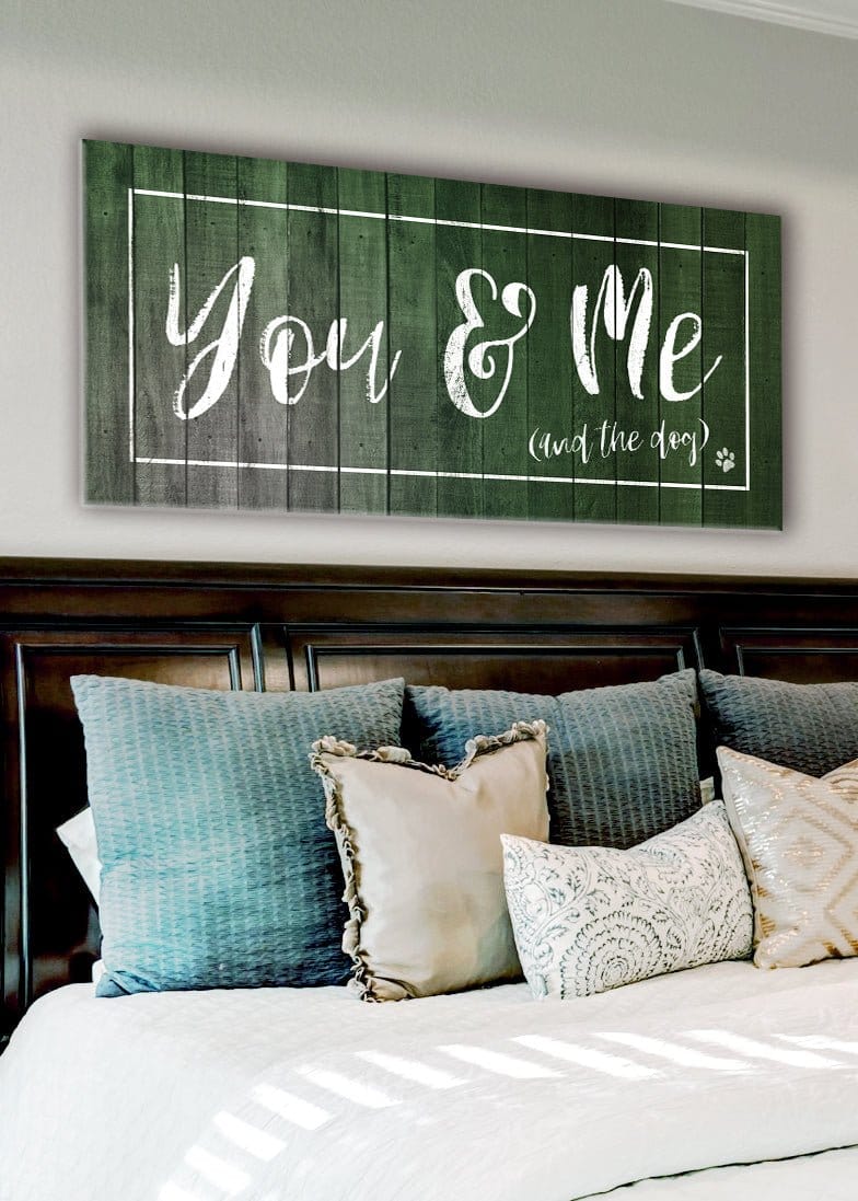 Pet Wall Art: You & Me And The Dog (Singular Version) (Wood Frame Ready To Hang) - Sense for Decor