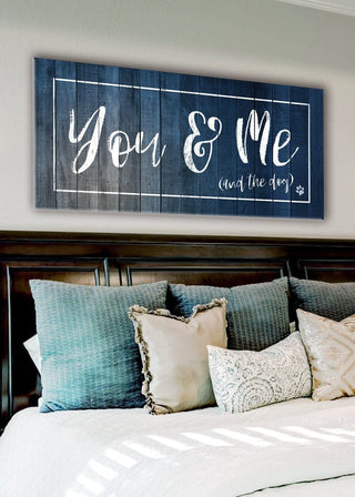 Pet Wall Art: You & Me And The Dog (Singular Version) (Wood Frame Ready To Hang) - Sense for Decor