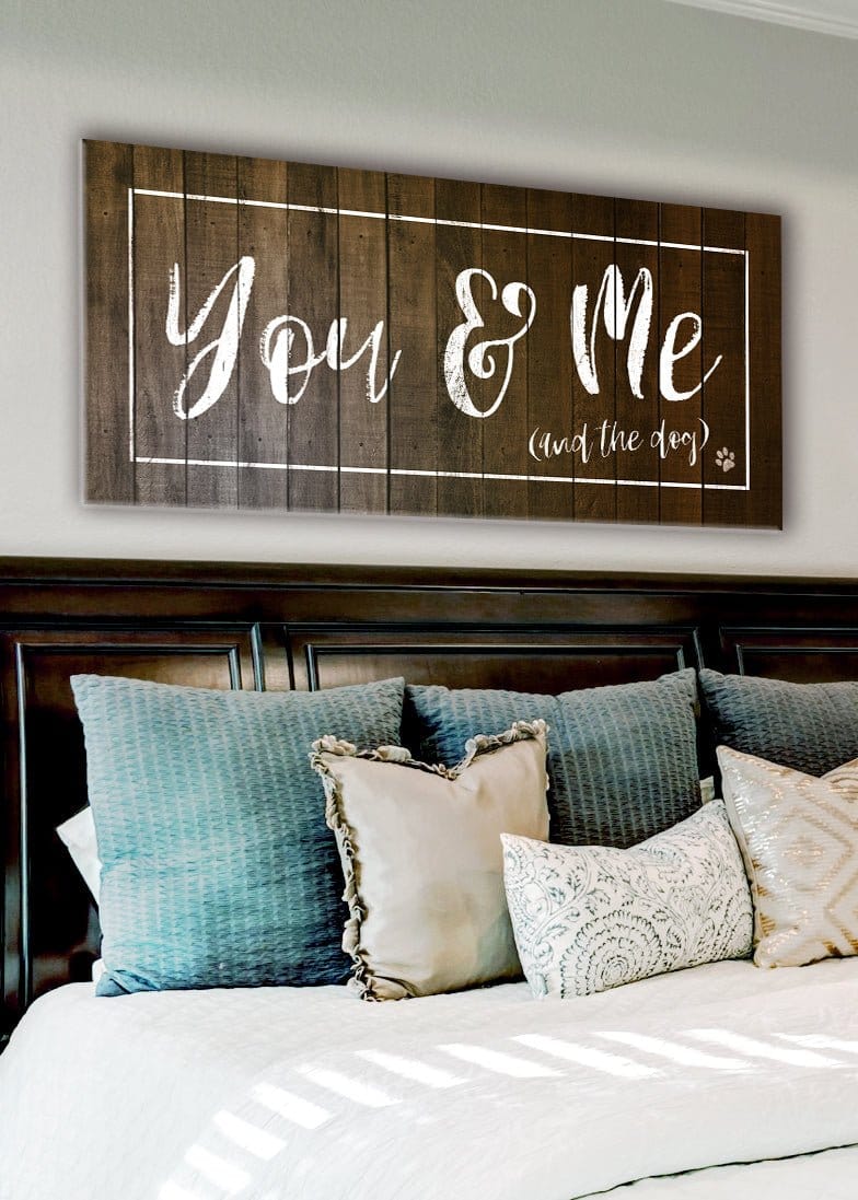 Pet Wall Art: You & Me And The Dog (Singular Version) (Wood Frame Ready To Hang) - Sense for Decor