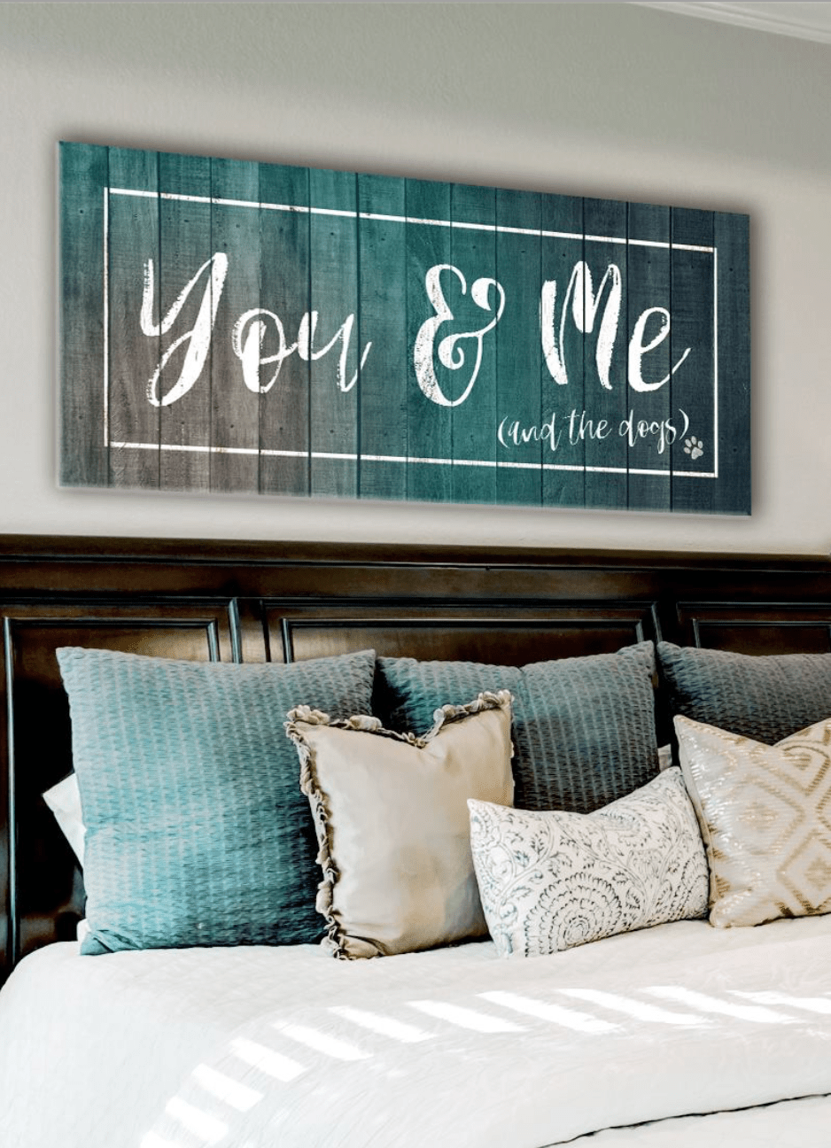 Pet Wall Art: You Me & The Dogs (Wood Frame Ready To Hang) - Sense for Decor