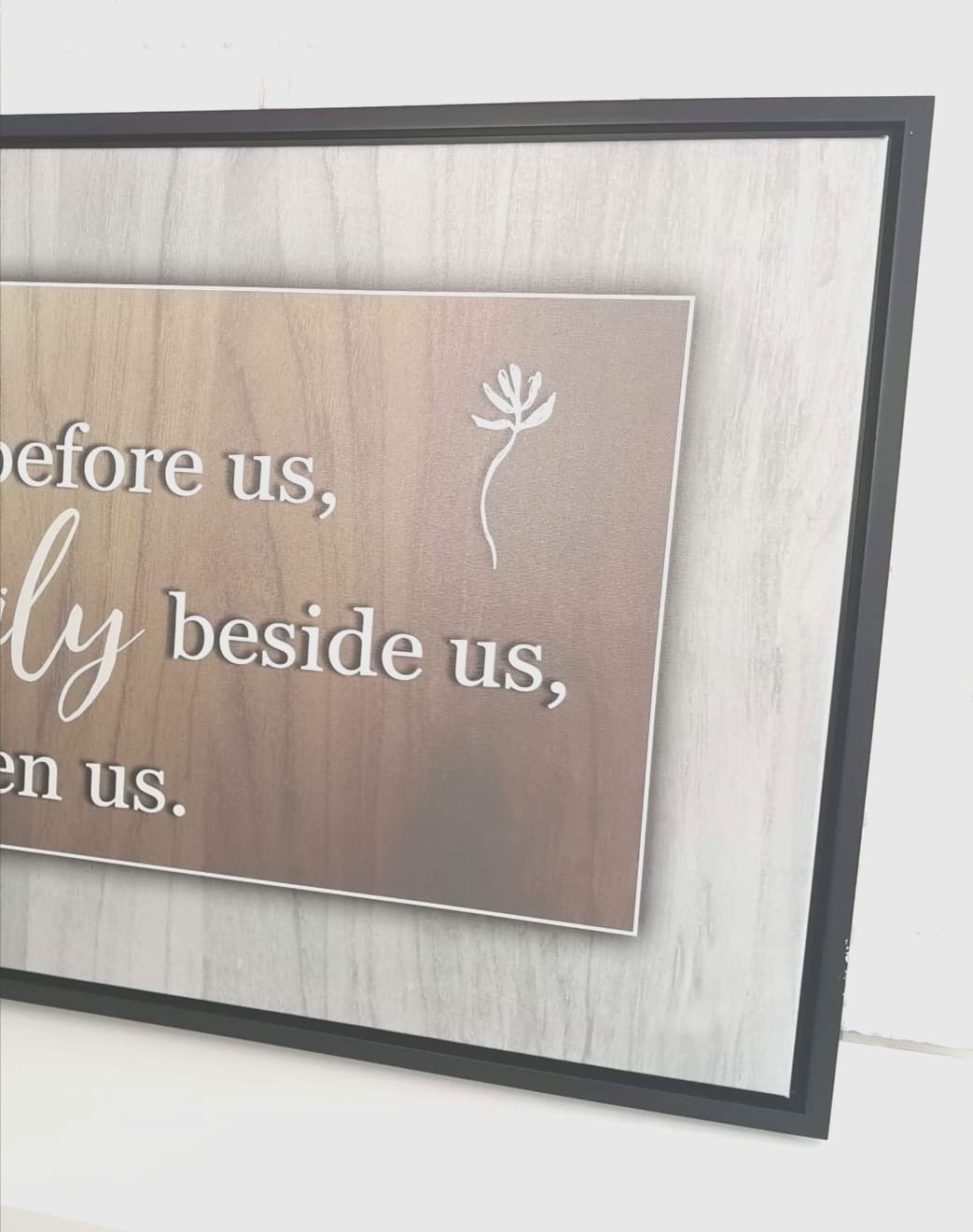 Premium Black Floating Frame Around Your Wall Art Watch Video Below! - Sense for Decor