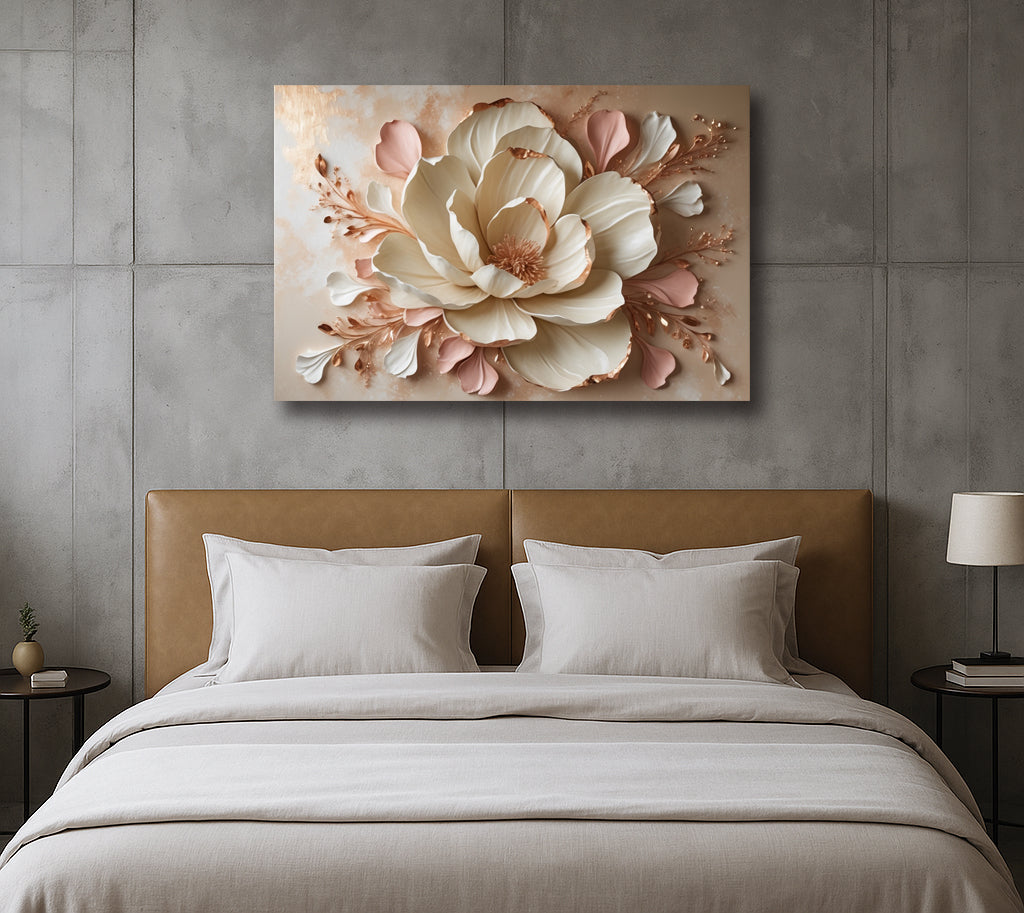 Blush Petals Elegance – Floral Canvas Wall Art