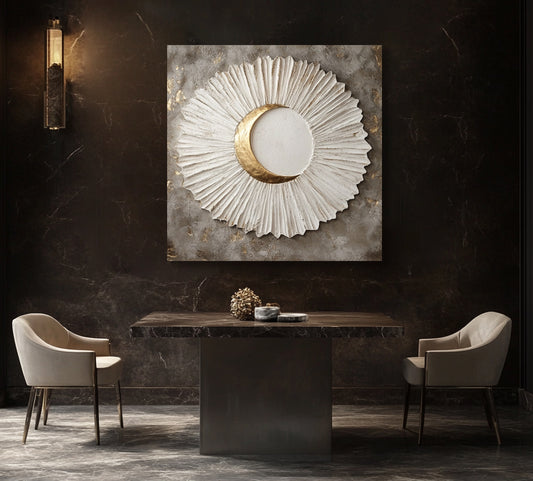 Celestial Grace – Crescent Moon Wall Art for Modern Spaces