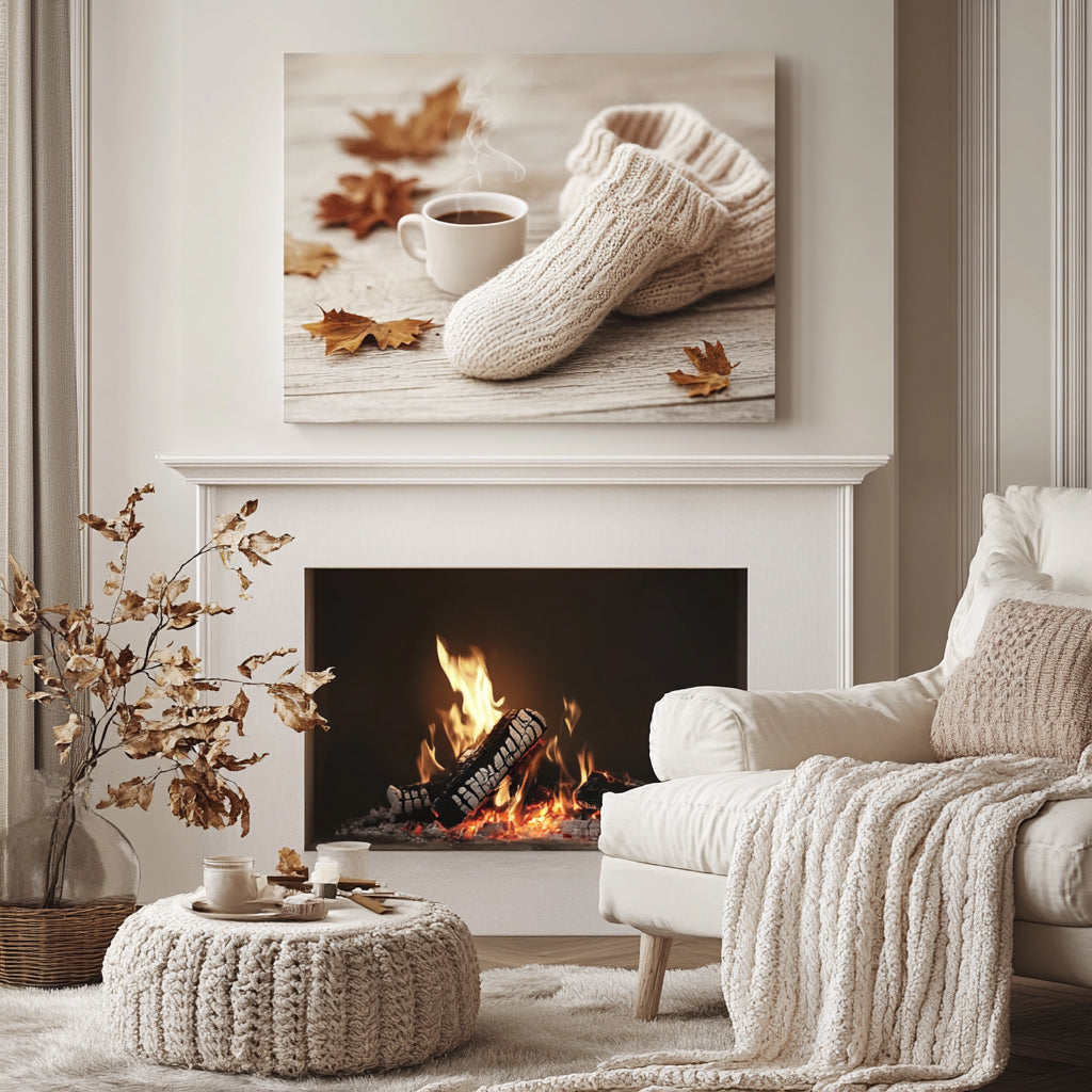 Cozy Moments – Autumn Morning Canvas Wall Art