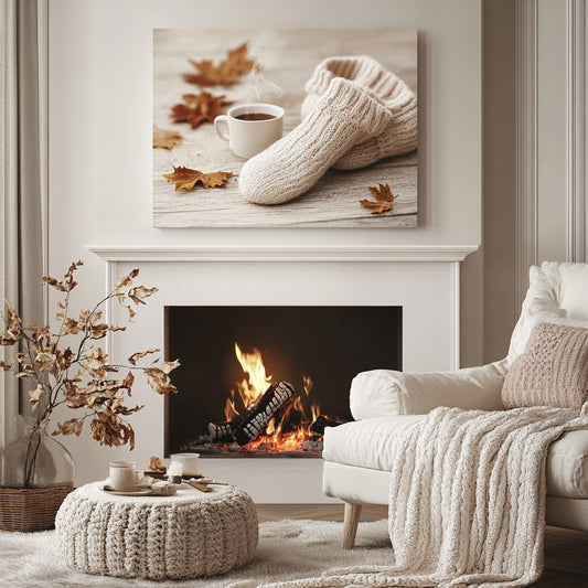 Cozy Moments – Autumn Morning Canvas Wall Art