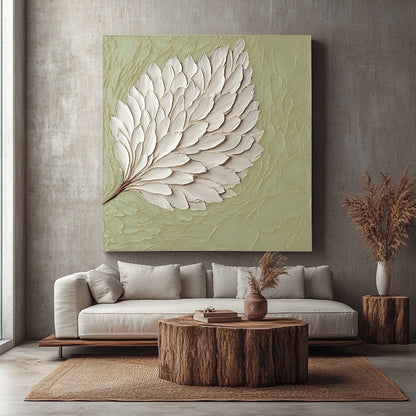 Elegant Leaf Wall Art – Large Modern Canvas for Home and Living Room Decor