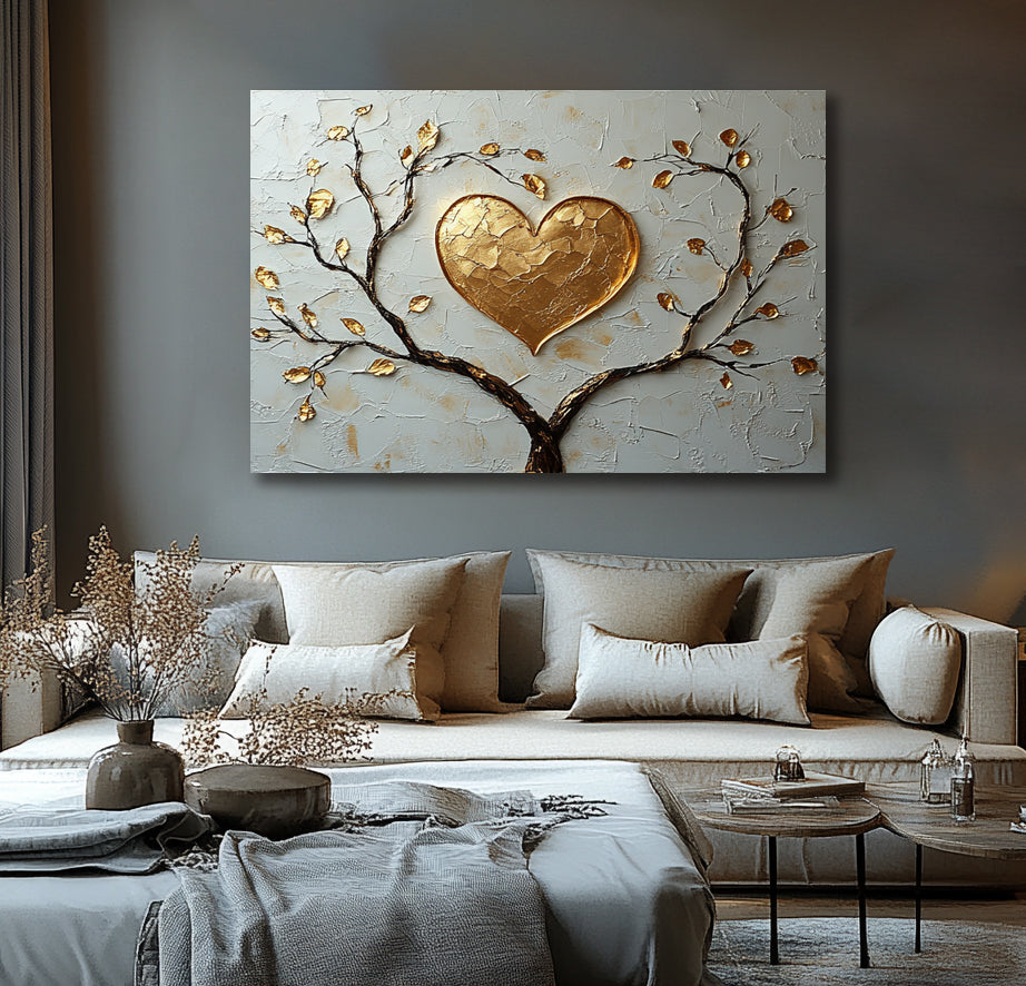 Eternal Embrace Heart Wall Art – Symbol of Love and Growth