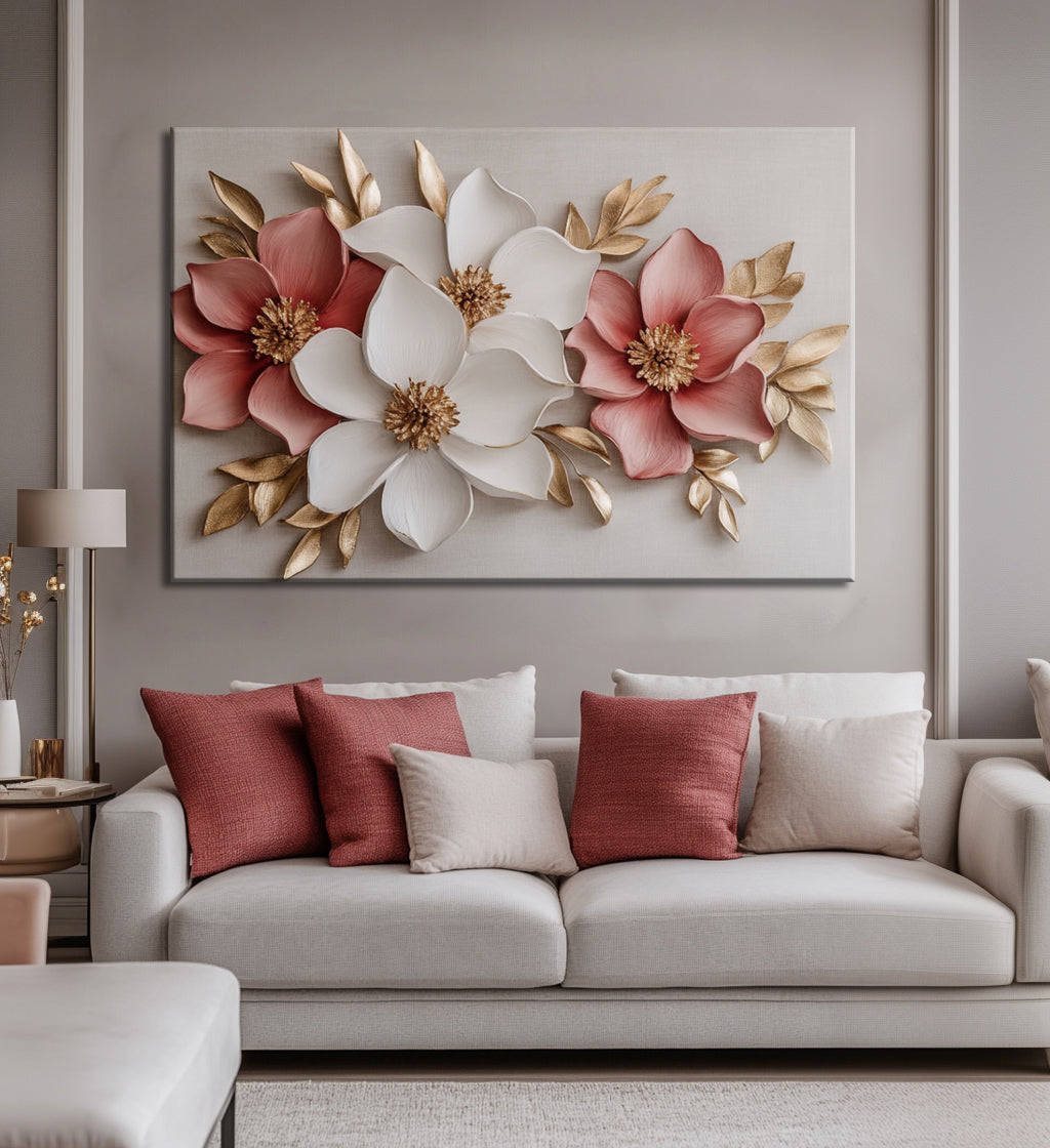 Nature Wall Art: Floral Symphony V7