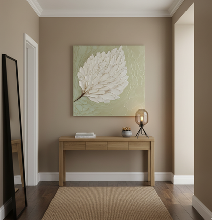 Elegant Leaf Wall Art – Large Modern Canvas for Home and Living Room Decor