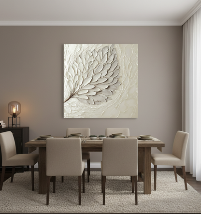 Elegant Leaf Wall Art – Large Modern Canvas for Home and Living Room Decor