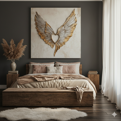 Wings of Love V7 – Angel Wings Wall Art for a Serene & Elegant Home